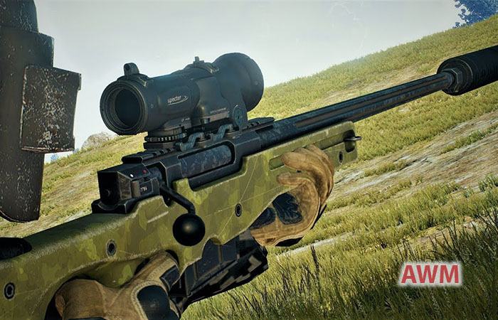 #1. AWM (Accuracy International Arctic Warface Magnum) – súng mạnh nhất trong PUBG Mobile