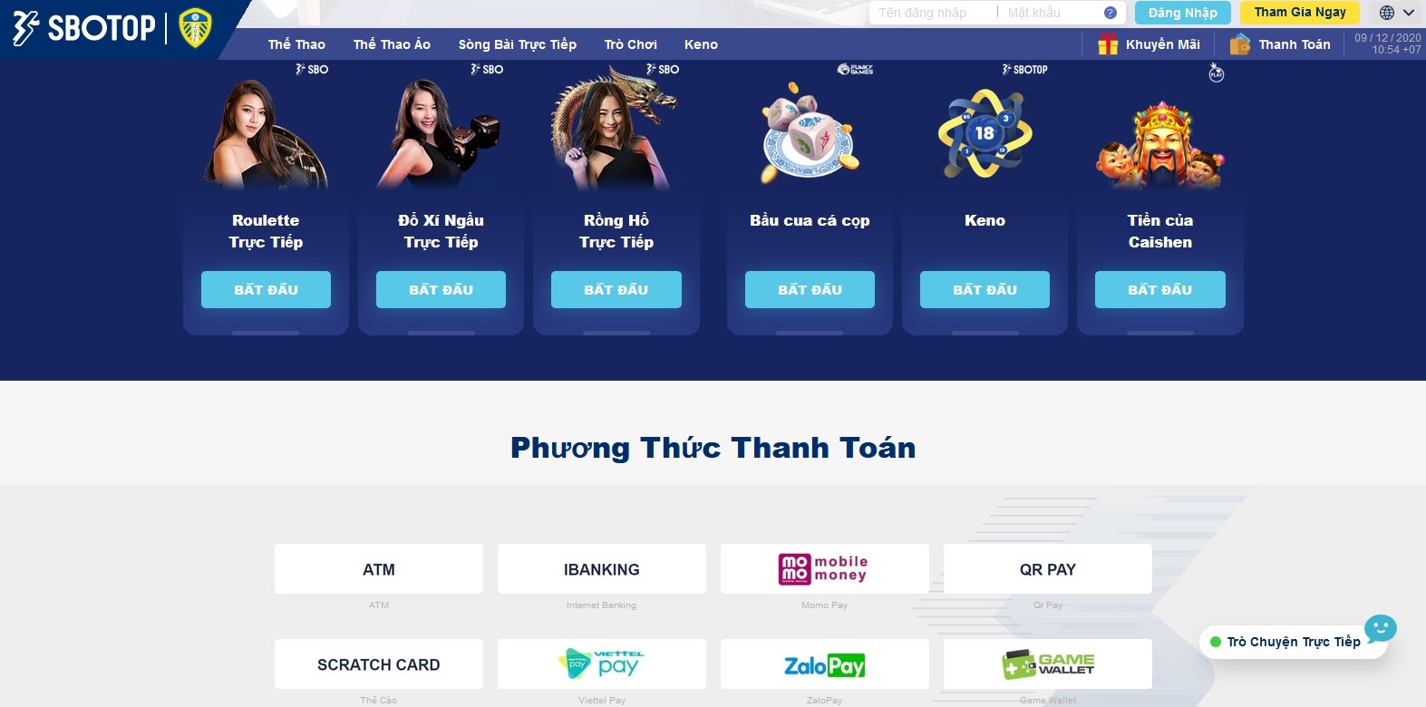 Đầy đủ các loại game hot cho anh em chọn lựa tại Sbotop