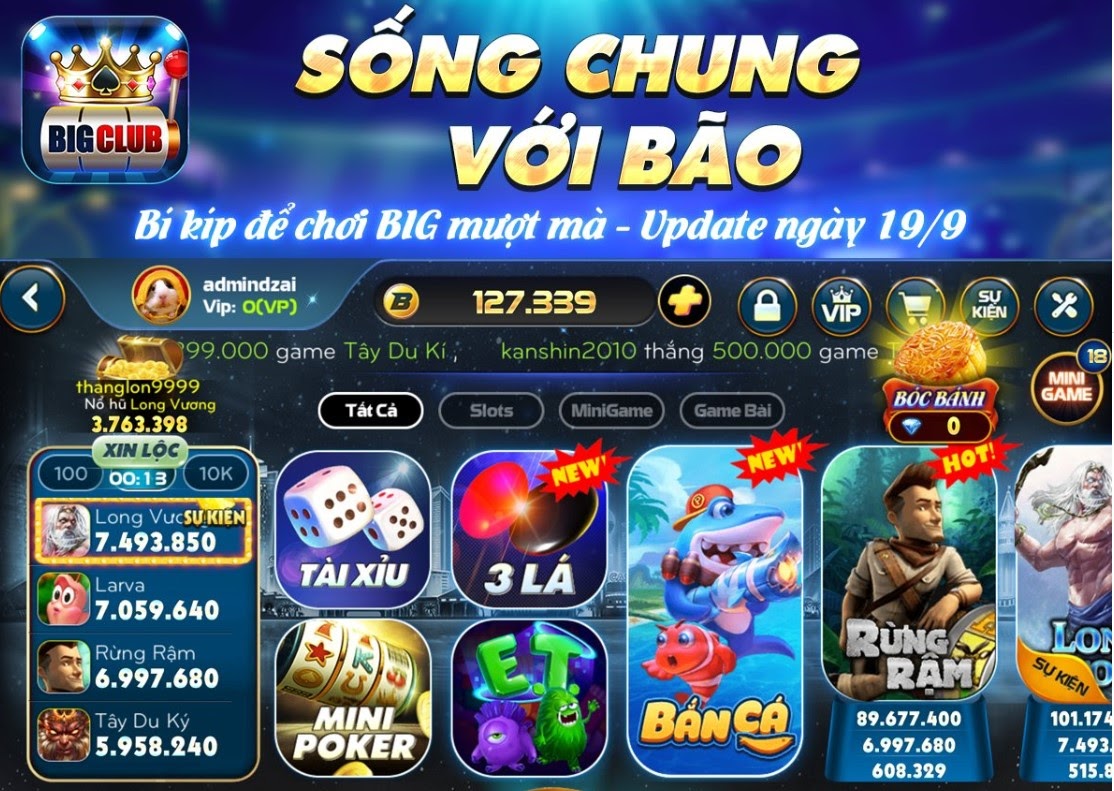 Đón lộc mỗi ngày tại Big Club nào các bạn !!