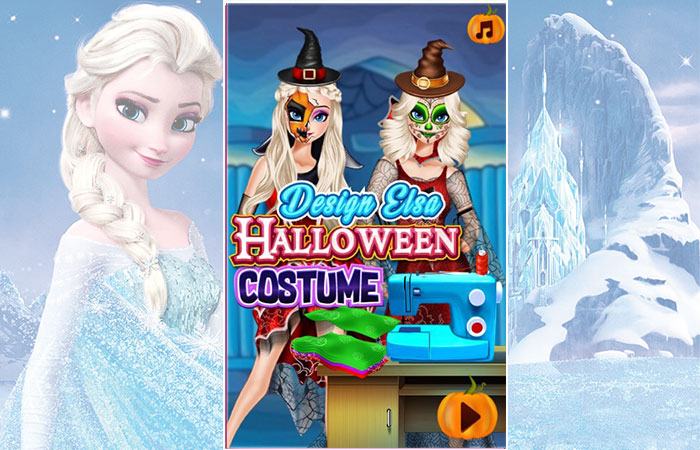 Game Elsa trang điểm dịp Haloween