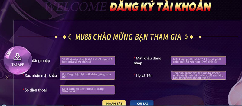 Giao diện trang web