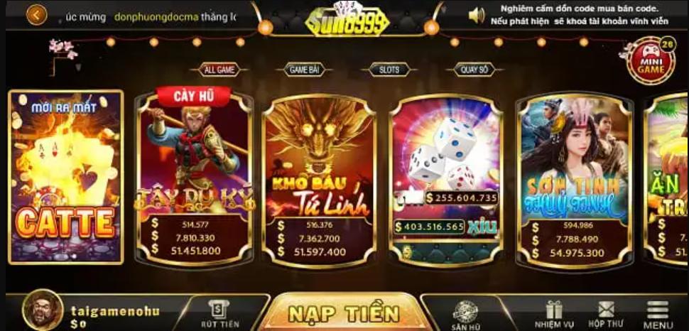 Tổng hợp các siêu phẩm game chơi HOT HIT tại Sun8999