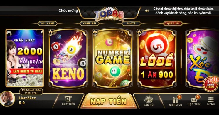 Về kho game đa dạng đặc sắc khi So sánh nhatvip với Top88